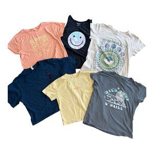 Set of 6 Girls Oversize Shirts & Tank, Skater, Surfer, 90s, Summer, Youth M & L